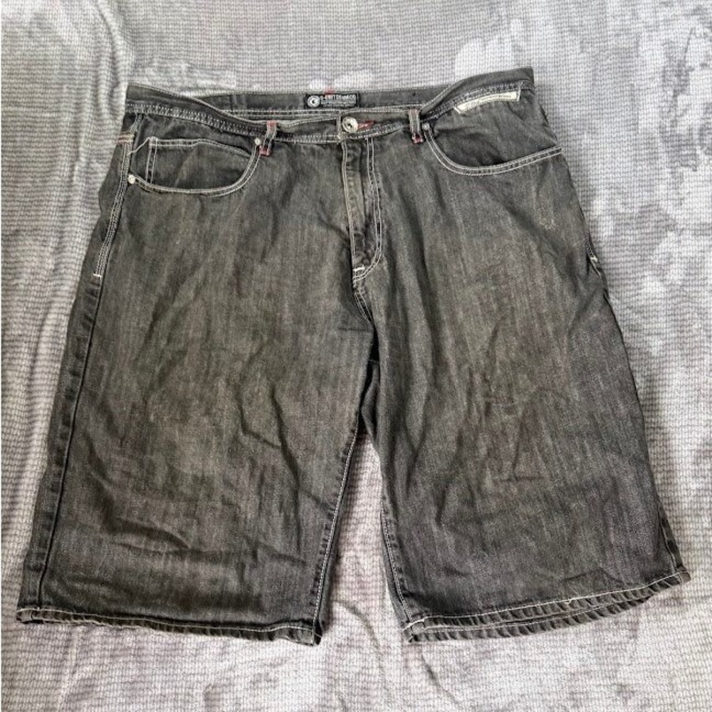 G-Unit 50 Cent Denim Co Black Wash Jean Shorts Relaxed Fit Mens 40X13 Hip Hop‎
